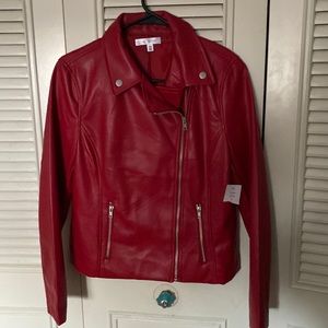 New cute faux leather jacket